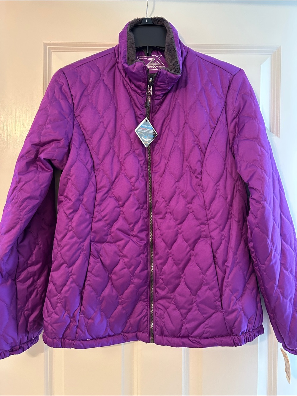 Women’s Quilted Puffer Jacket - Purple